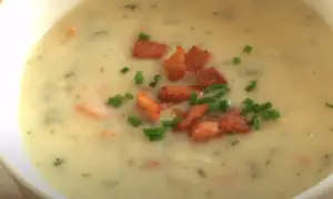 homemade delicious potato soup