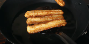 frying churros