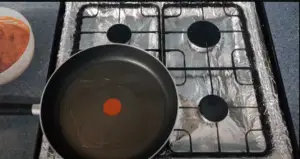 heat oil in pan