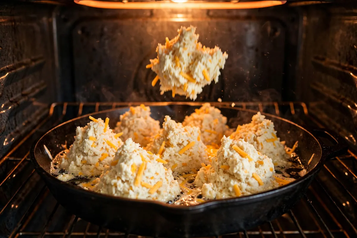 Cheddar Chive Drop Biscuits (No Rolling, 25 Minutes) - cooking