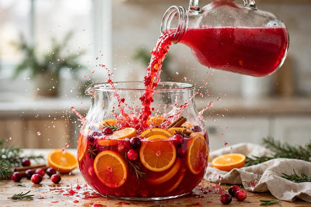 Cranberry Orange Holiday Punch (Easy Mocktail Pitcher) - cooking
