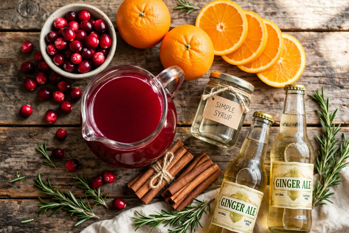Cranberry Orange Holiday Punch (Easy Mocktail Pitcher) - prep