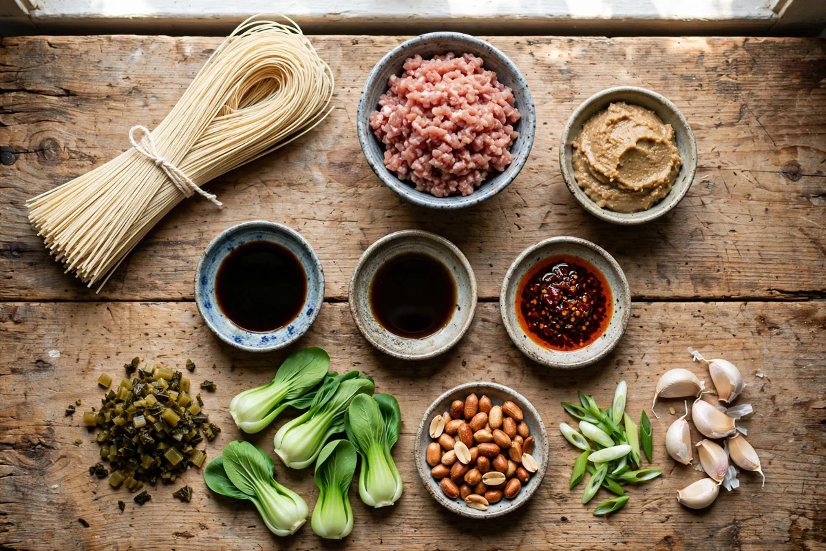 Dan Dan Noodles (Sichuan Sesame-Paste Noodles) - prep