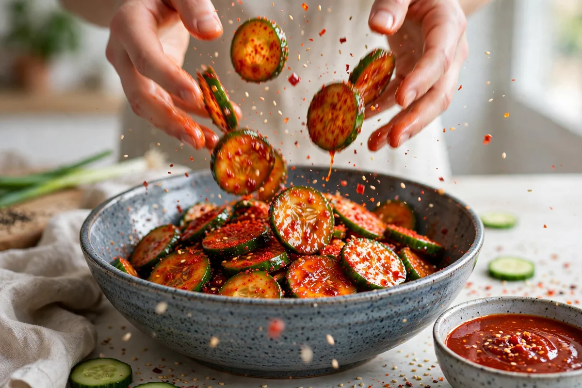 Spicy Korean Cucumber Salad (Oi Muchim) in 10 Minutes - cooking