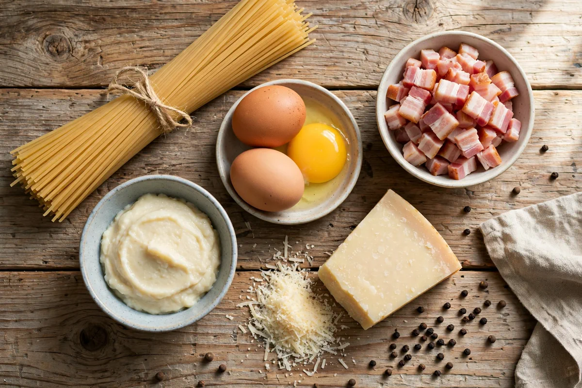 Miso Carbonara (No Cream, All Umami) - prep