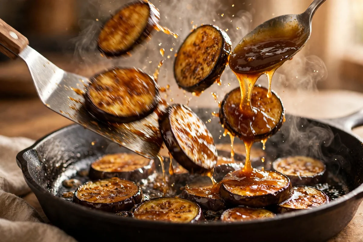 Miso-Glazed Eggplant Donburi (15-Minute Rice Bowls) - cooking