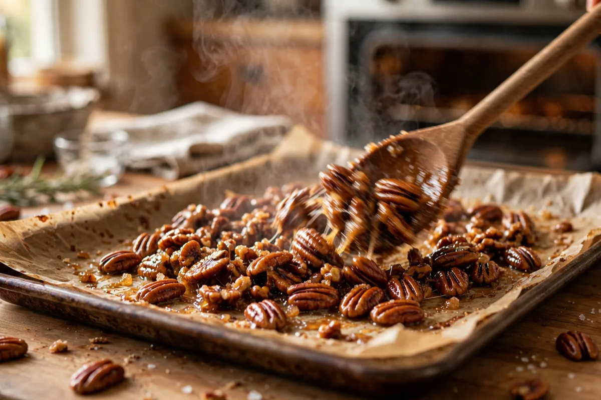 Smoked Paprika Candied Pecans (5 Ingredients) - cooking