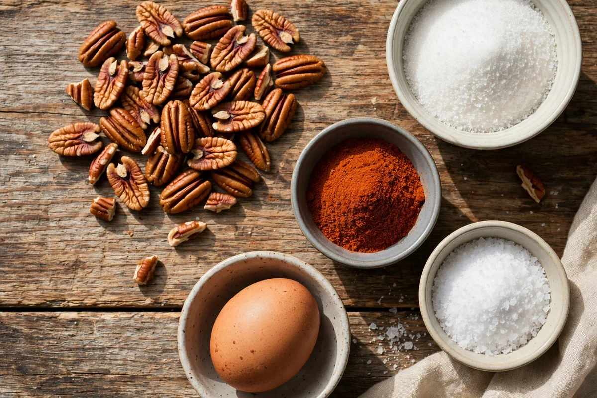 Smoked Paprika Candied Pecans (5 Ingredients) - prep