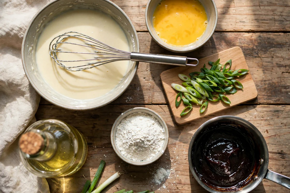 Taiwanese Dan Bing Recipe (Egg Pancakes) - prep